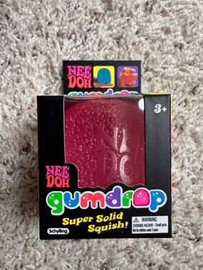 NeeDoh Gumdrop Super Solid Squish! - Deep Berry Pink